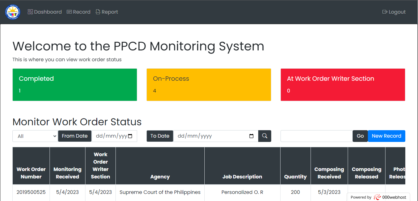 NPO Monitoring System App